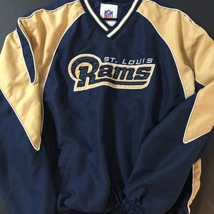 St. Louis LA Rams pullover windbreaker jacket